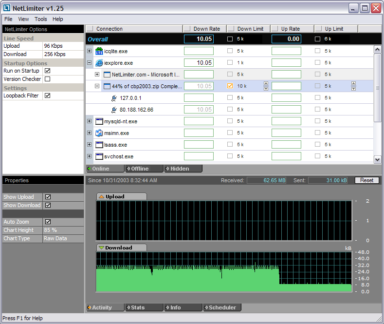 NetLimiter Screenshot